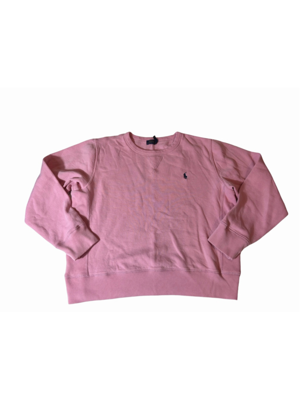 Polo Ralph Lauren Pink Fleece Crewneck Sweatshirt XL Pony Preppy Classic